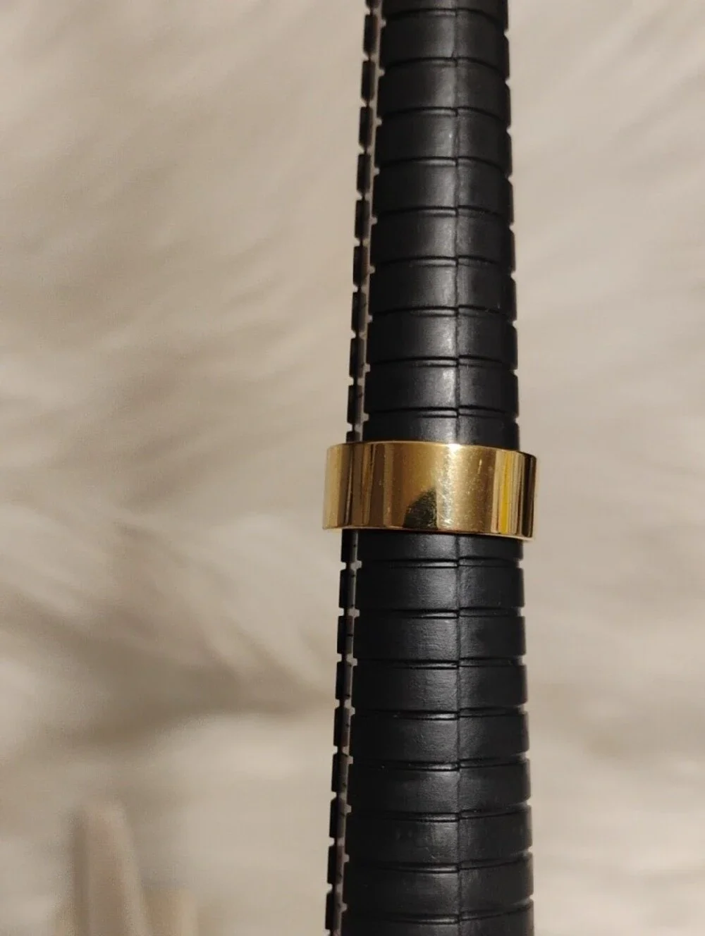 14kt Gold Filled Cigar Band Polished Gold Wide Band Ring Sz.8
